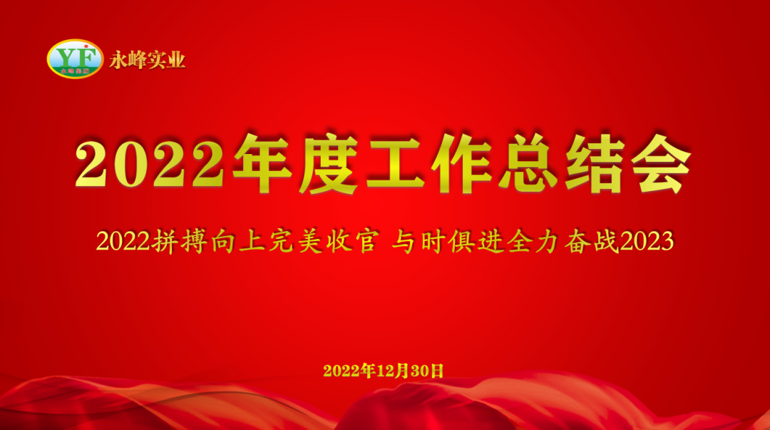 踔厉拼搏奋战2023——永峰实业召开2022年度工作总结会议